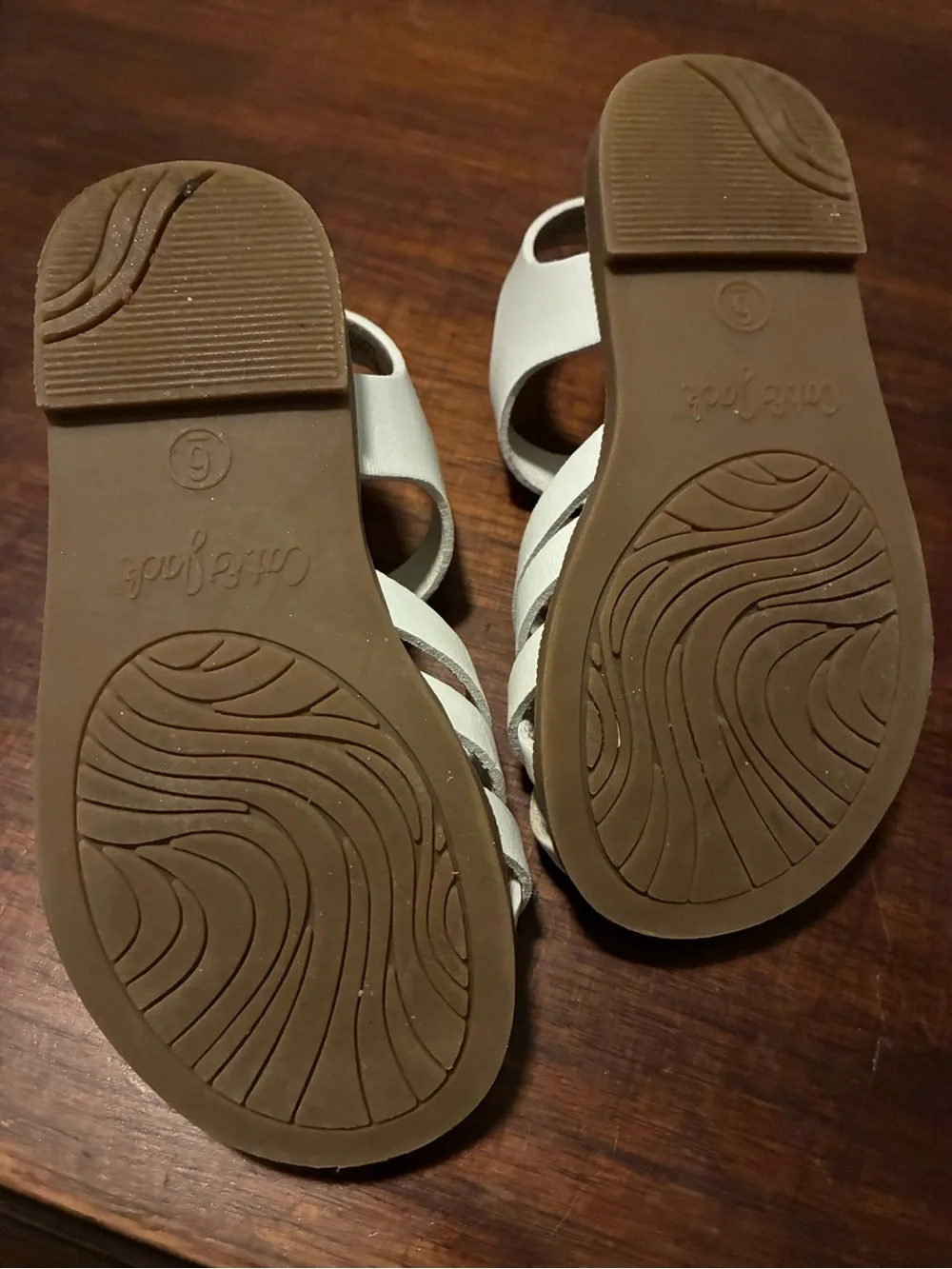 Cat & Jack White Woven T‑Strap Kids Sandals